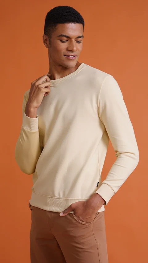Constant 500 Day Sweatshirts Color Block- Butter Beige