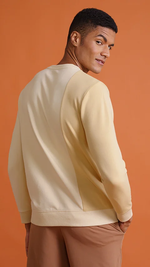 Constant 500 Day Sweatshirts Color Block- Butter Beige