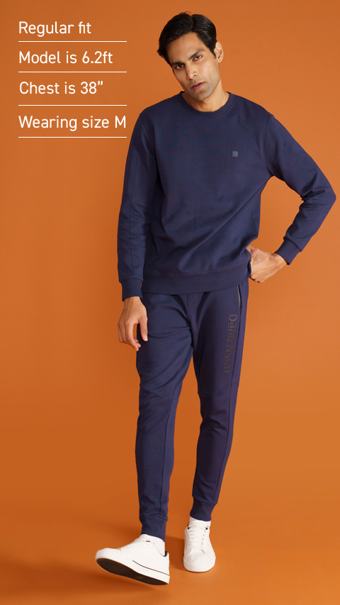 Men Constant Sweatshirt Online - Mid Night Blue | DaMENSCH