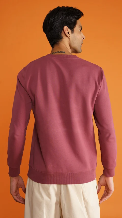 Constant Solid Sweatshirt Shadow Maroon