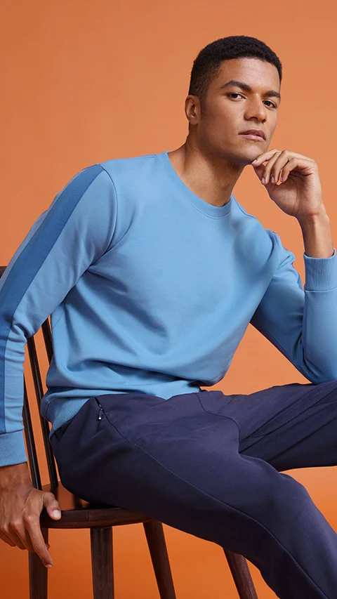 Constant 500 Day Sweatshirts Color Block- True Blue