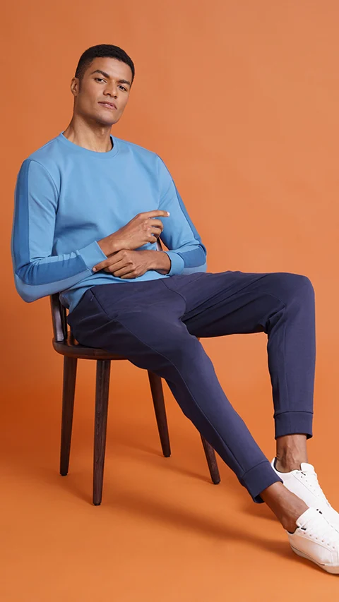 Constant 500 Day Sweatshirts Color Block- True Blue