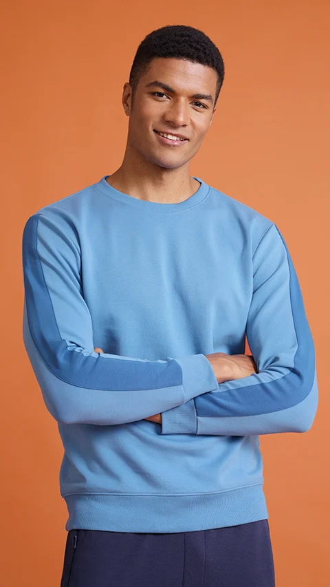 Constant 500 Day Sweatshirts Color Block- True Blue