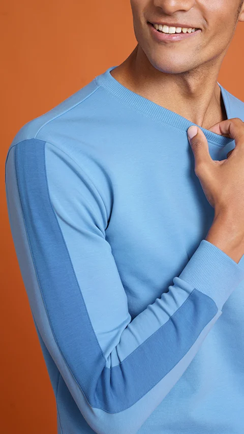 Constant 500 Day Sweatshirts Color Block- True Blue