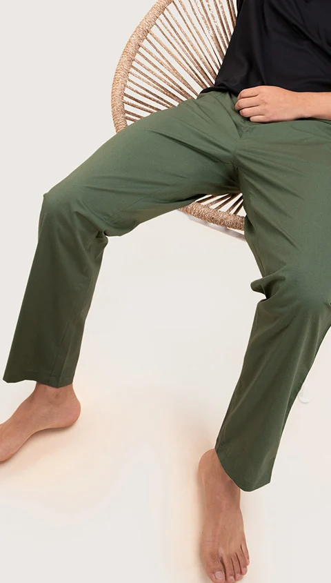 The Stretch Pyjama Pants Forest Green