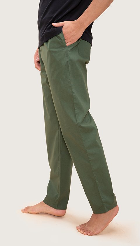 Green stretch pants best sale