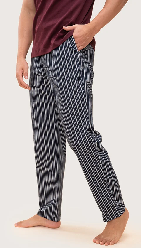 The Stretch Pyjama Pants Midnight Blue Stripes