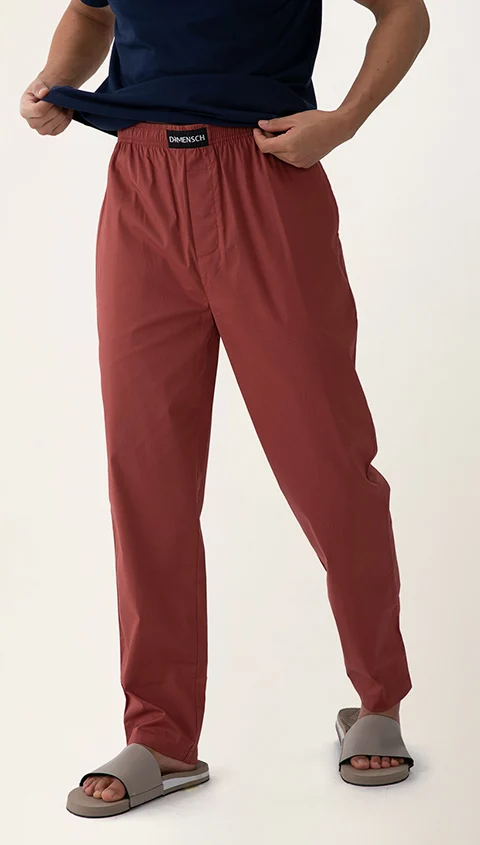 The Stretch Pyjama Pants Slumber Maroon