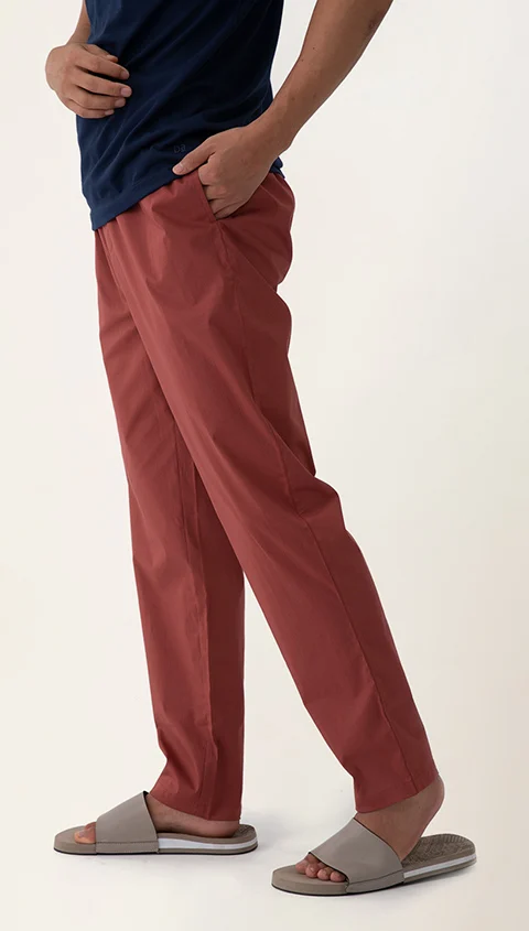 The Stretch Pyjama Pants Slumber Maroon