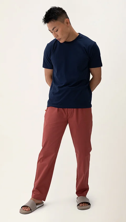 The Stretch Pyjama Pants Slumber Maroon