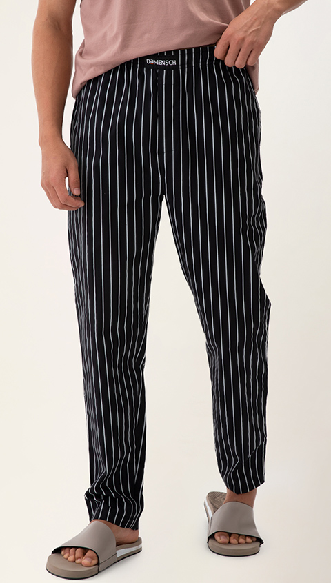 Buy Men's Pyjama Pack of 2 | Grey & Black | Fits Waist Sizes 28