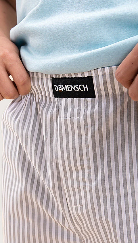 The Stretch Pyjama Pants Space Grey Stripes
