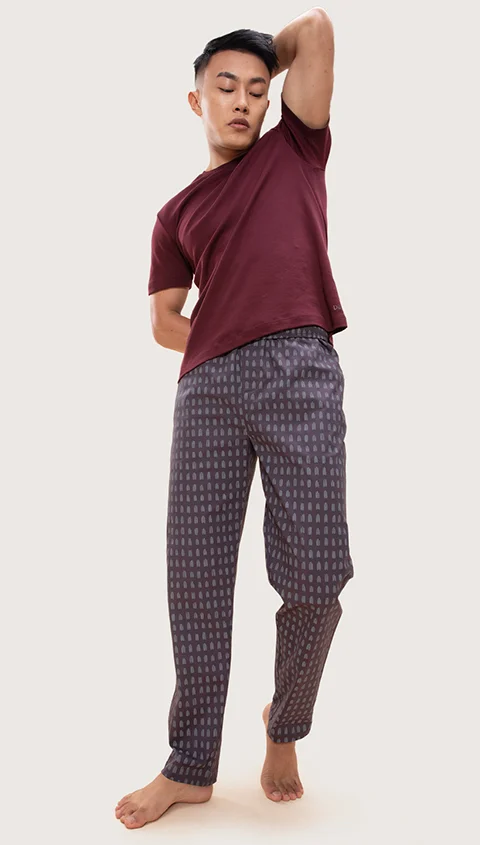 The Stretch Pyjama Pants Stroky Grey
