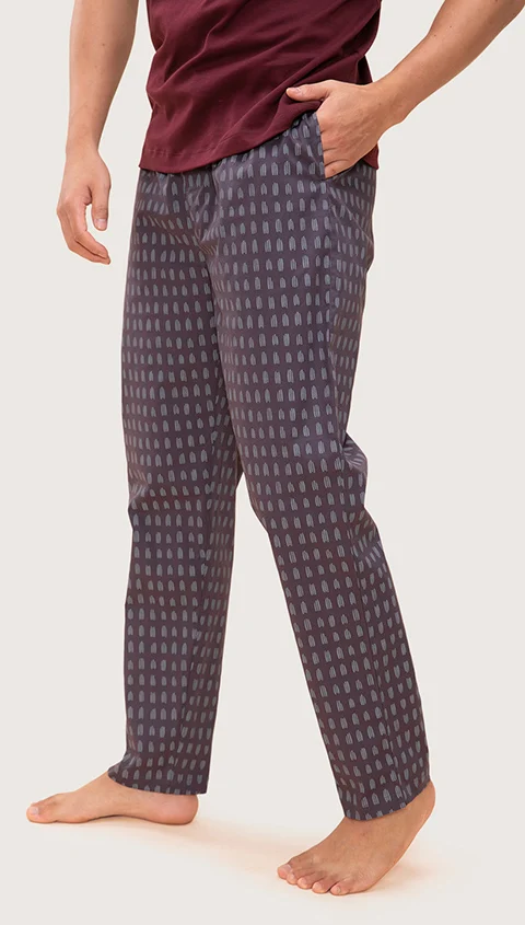 The Stretch Pyjama Pants Stroky Grey