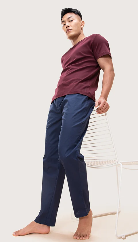 The Stretch Pyjama Pants True Navy blue