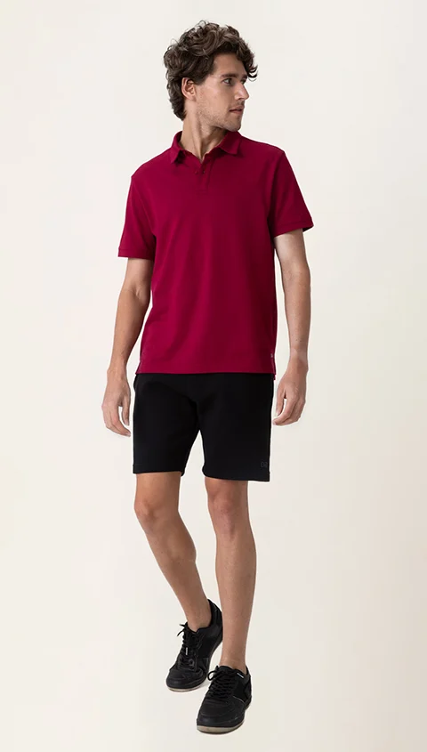 Constant Polo T-Shirt Beet Maroon