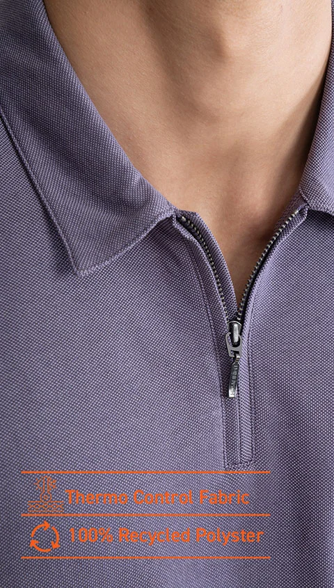 Statement All Degree Polo Zipper- Luxe Lavender