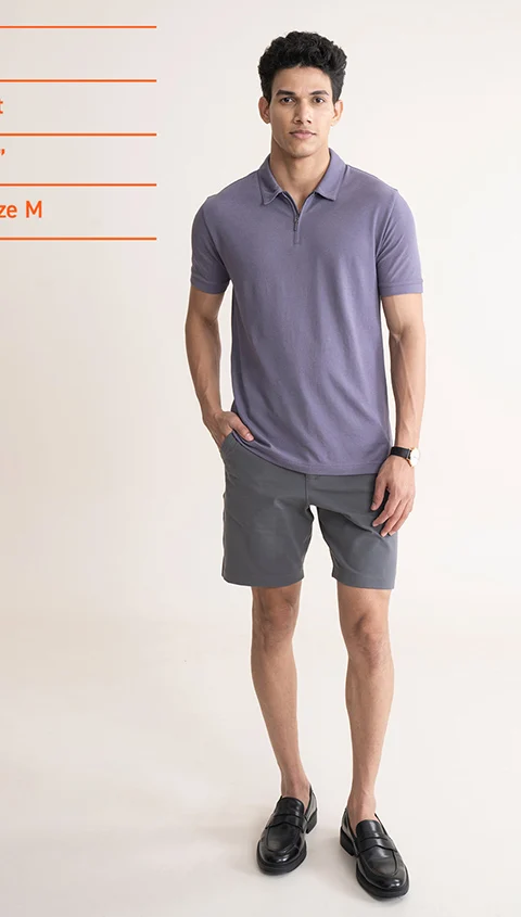 Statement All Degree Polo Zipper- Luxe Lavender