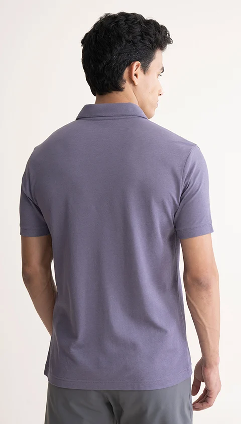 Statement All Degree Polo Zipper- Luxe Lavender
