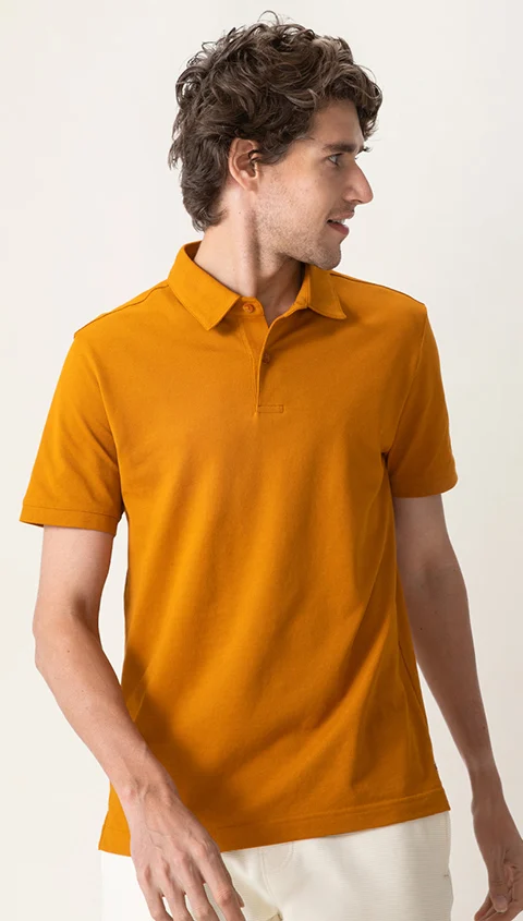 Constant Polo T-Shirt Mustard Yellow