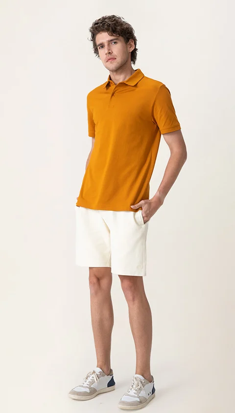 Constant Polo T-Shirt Mustard Yellow