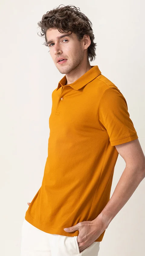 Constant Polo T-Shirt Mustard Yellow