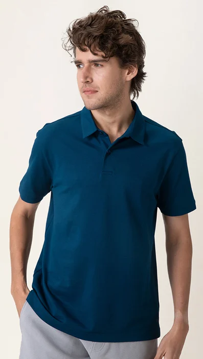 Constant Polo T-Shirt Teal Blue