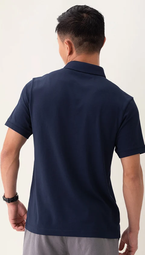 Statement All Degree 3 Button Polo True Navy