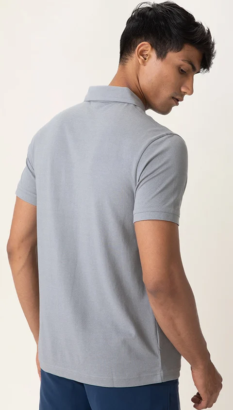 Statement All Degree Polo Zipper- Cloud Grey