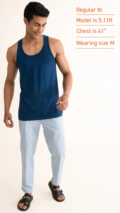Neo-Cotton Antibacterial Vest Round- True Teal