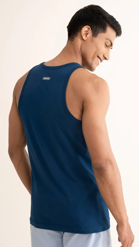 Neo-Cotton Antibacterial Vest Round- True Teal