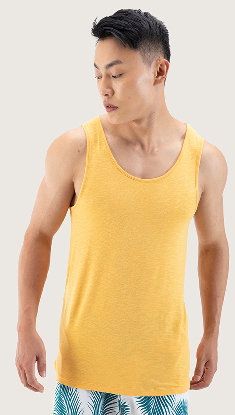 Damensch Neo Skin Bamboo Vest Mustard Yellow damensch