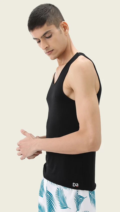 Neo-Skin Bamboo Vest Natural Black