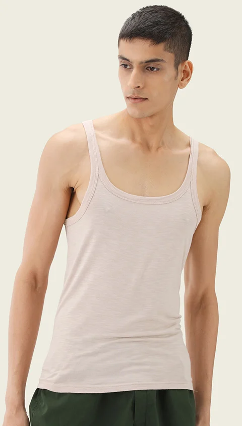 Value-Deal Neo-Skin Vests Sq Neck- Crisp Grey, Ice Blue, Breezy Beige