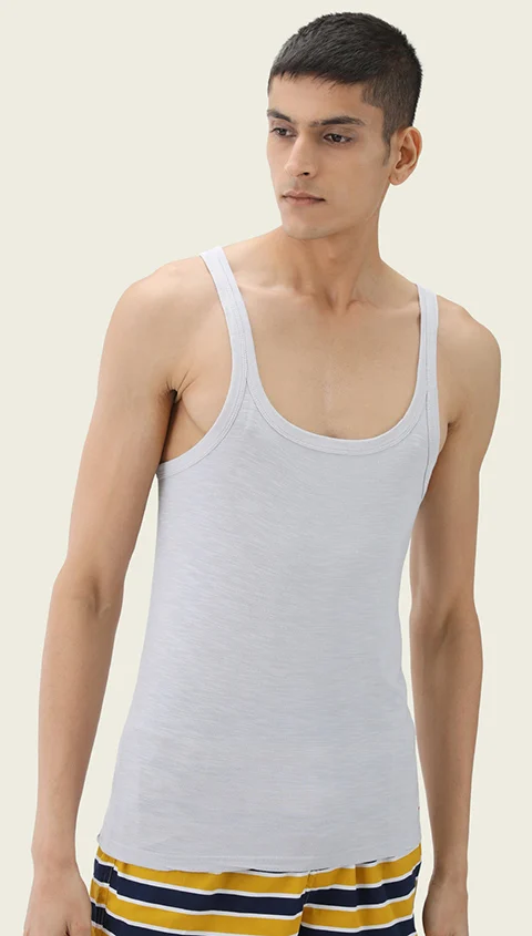 Neo-Skin Bamboo Vest Crisp Grey