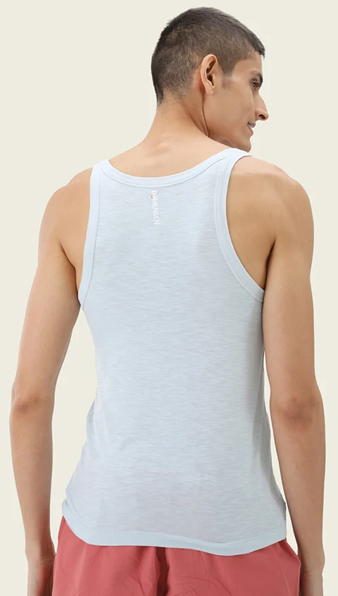 Neo-Skin Bamboo Vest Square Neck Ice Blue