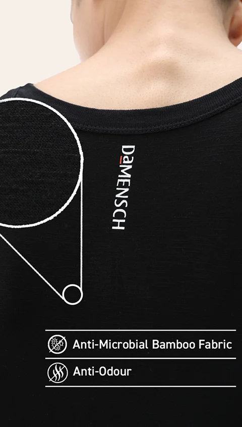 Neo-Skin Bamboo Vest Square Neck Natural Black