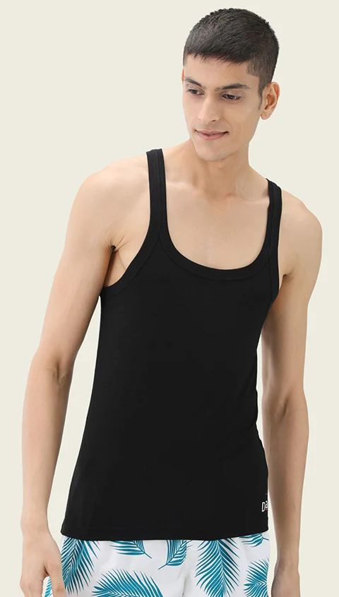 Value-Deal Neo-Skin Vests Sq Neck- Natural Black, Crisp Grey, Ice Blue