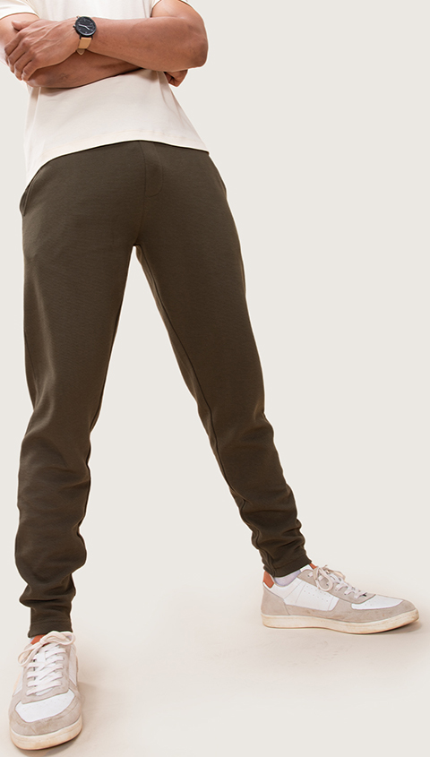 Empyre Creager Stretch Elastic Waist Brown Jogger Pants | CoolSprings  Galleria