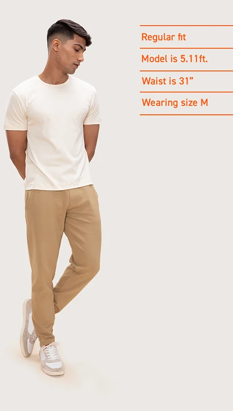 Statement Textured Jogger Faithful Beige