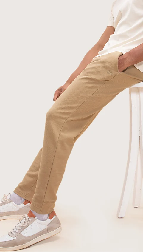 Statement Textured Jogger Faithful Beige