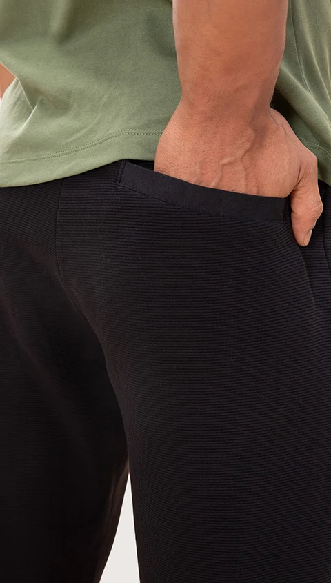 Statement Textured Jogger Stern Black