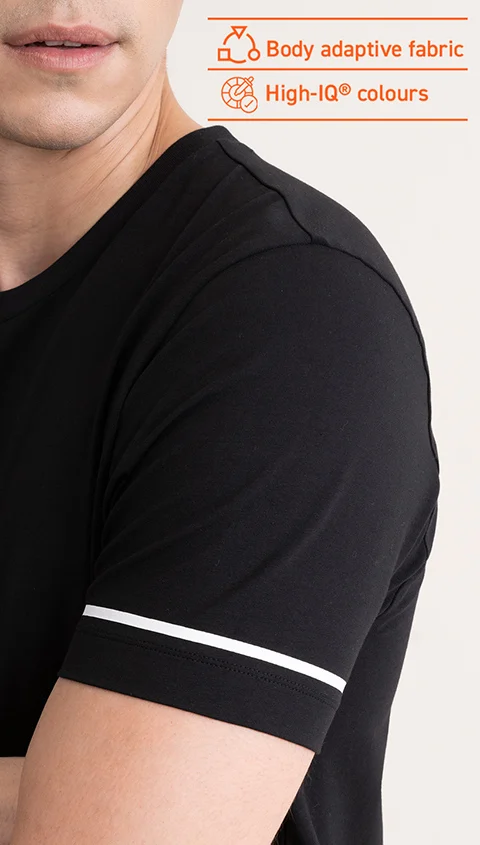 Fluid Tees Contrast Jet Black