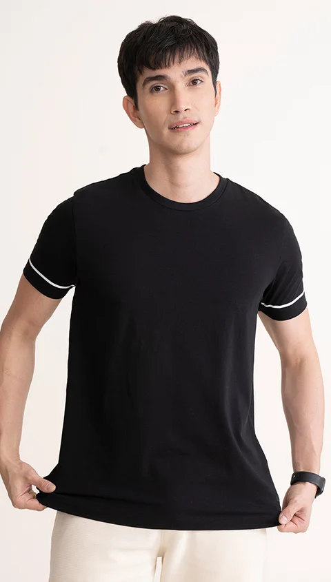 Fluid Tees Contrast Jet Black