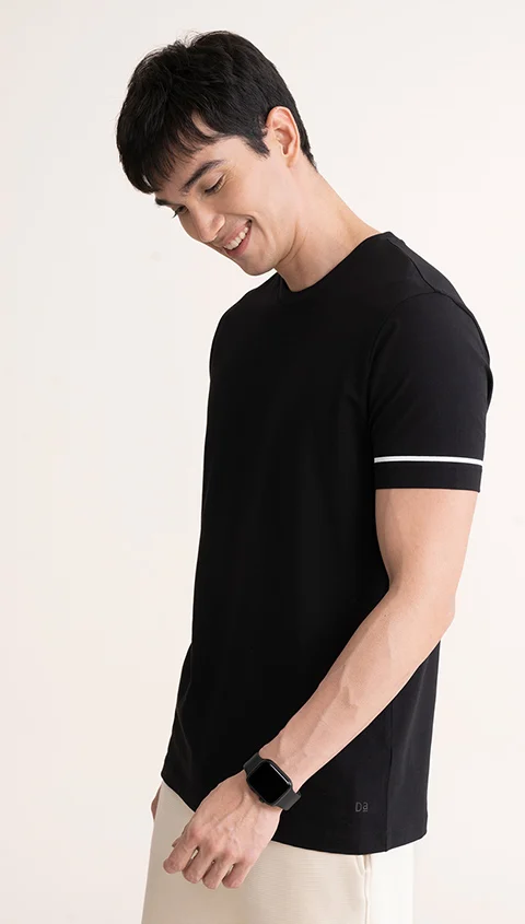 Fluid Tees Contrast Jet Black