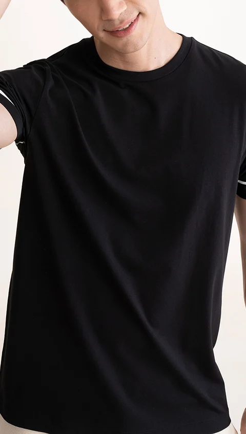 Fluid Tees Contrast Jet Black