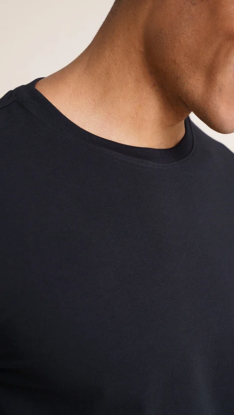 Fluid Tees Ribbed Sleeves- Jet Black