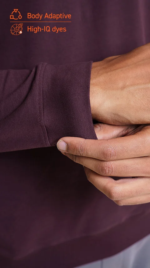 Fluid Tees Ribbed Sleeves- Loyal Maroon