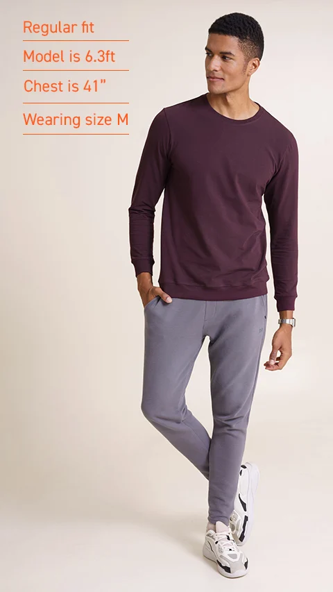 Fluid Tees Ribbed Sleeves- Loyal Maroon