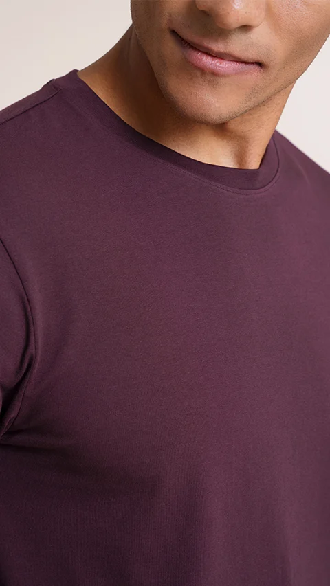 Fluid Tees Ribbed Sleeves- Loyal Maroon